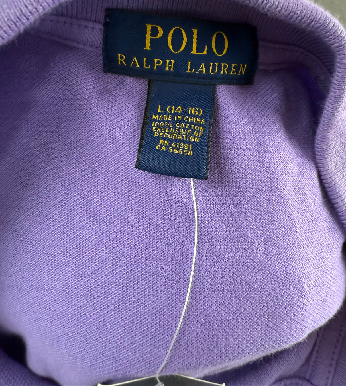Polo Ralph Lauren Youth Boys Purple Cotton Polo Shirt Large NEW