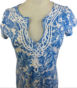 Lilly Pulitzer Brewster 100% Pima Cotton Embroidered T Shirt Dress Small New