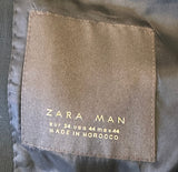 Zara Man Made In Morroco Black Blazer Size 44R