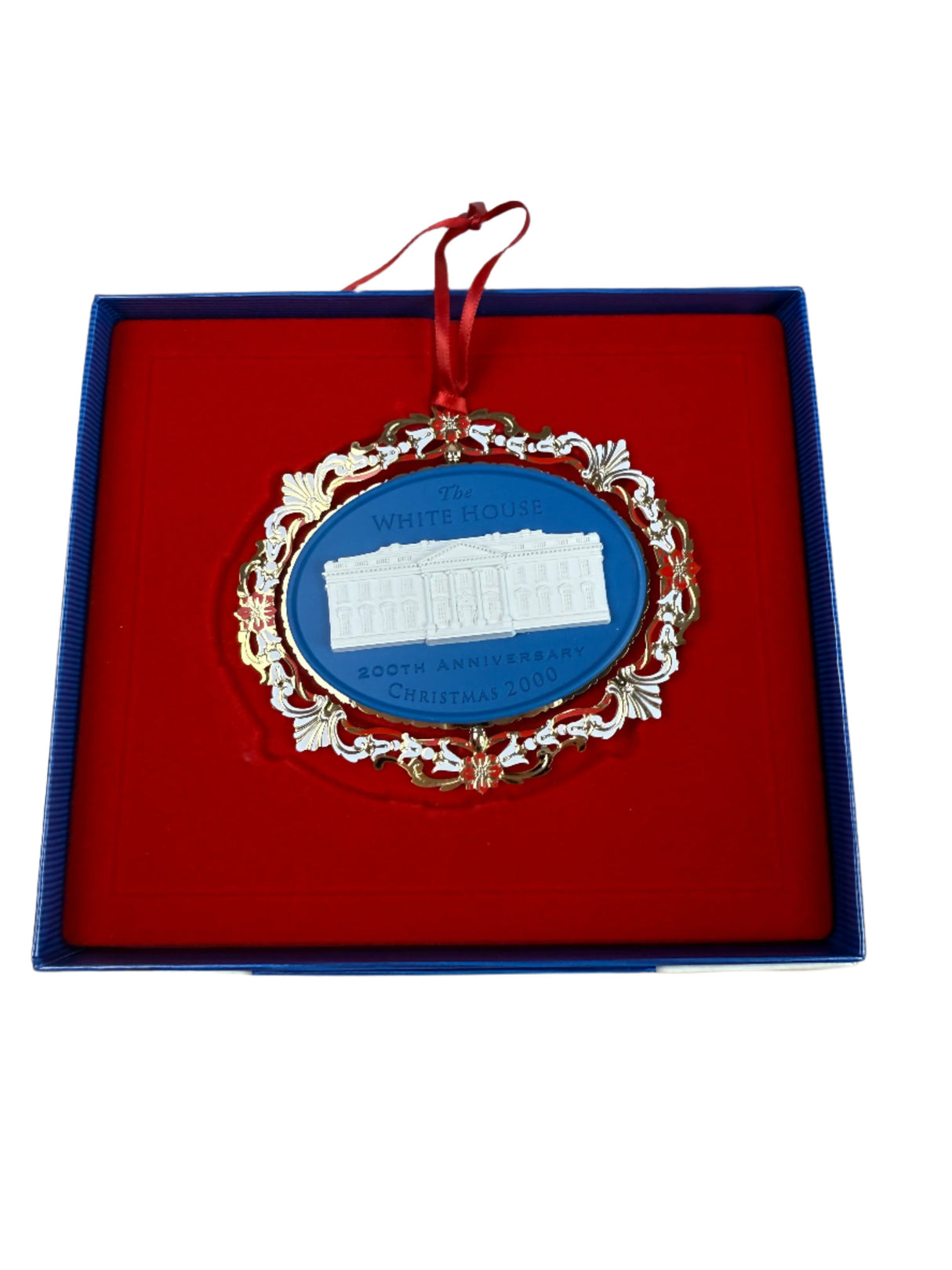 White House HIstorical Society 200th Anniversary Christmas Ornament Box & Paperwork*