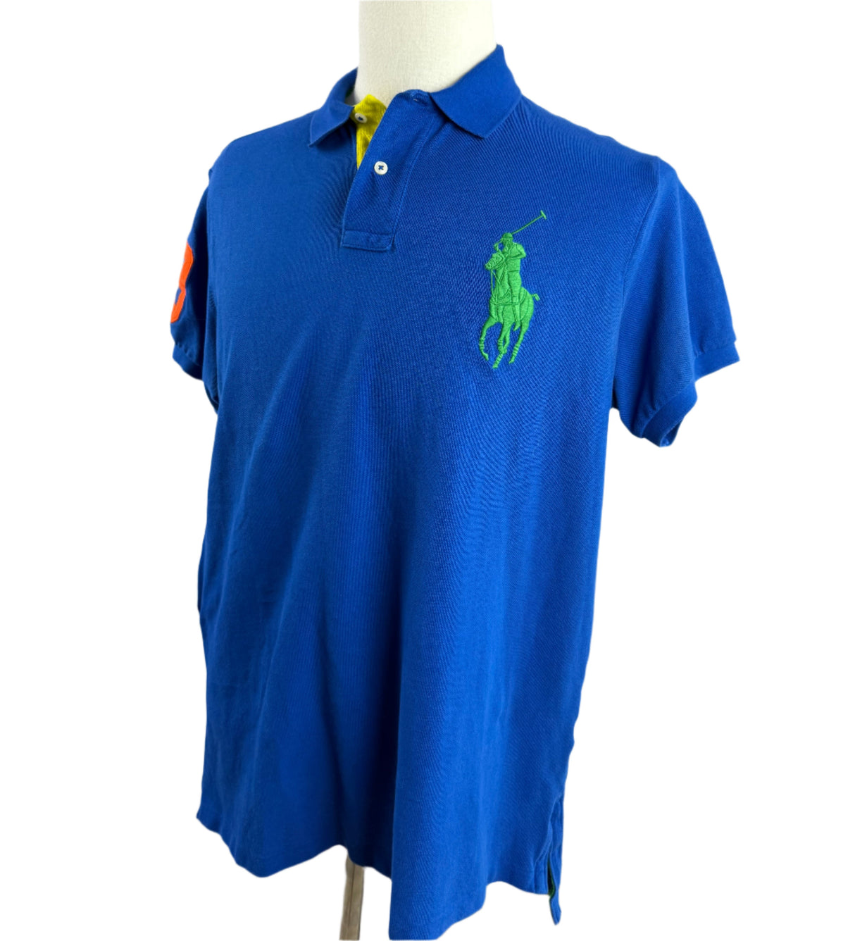 Polo Ralph Lauren Multi Color Block Big Pony Polo Shirt Size Large*