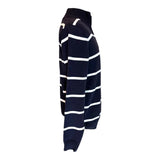 Polo Jeans Co. 100% Cotton 1/4 Zip Navy Striped Preloved Sweater Size Medium*