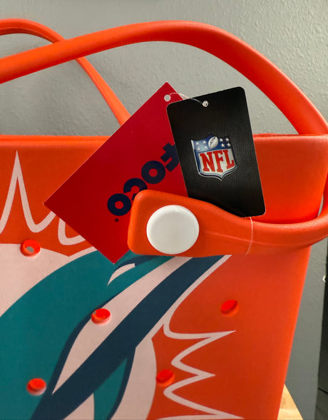 FOCO NFL Miami Dolphins Orange Large Logo Tailgate Tote Bag NEW