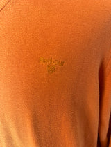 Barbour Kelso Burnt Orange 100% Pima Cotton V-Neck Preloved Sweater 2XL*