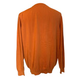 Barbour Kelso Burnt Orange 100% Pima Cotton V-Neck Preloved Sweater 2XL*