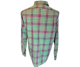 Polo Ralph Lauren Cotton Green Plaid Preloved Mens Shirt Size Medium*