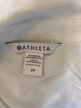 Athleta Everlasting Womens White Activewear Top Size 2XL