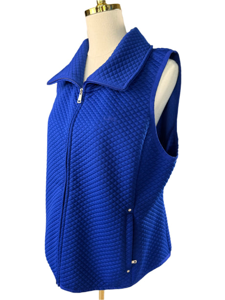 Lauren Ralph Lauren Blue Activewear Quilted Full Zip Preloved Vest XL*
