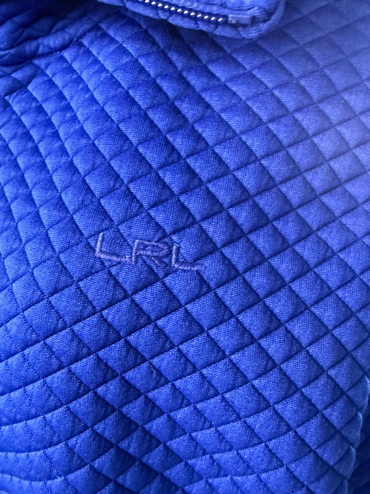 Lauren Ralph Lauren Blue Activewear Quilted Full Zip Preloved Vest XL*