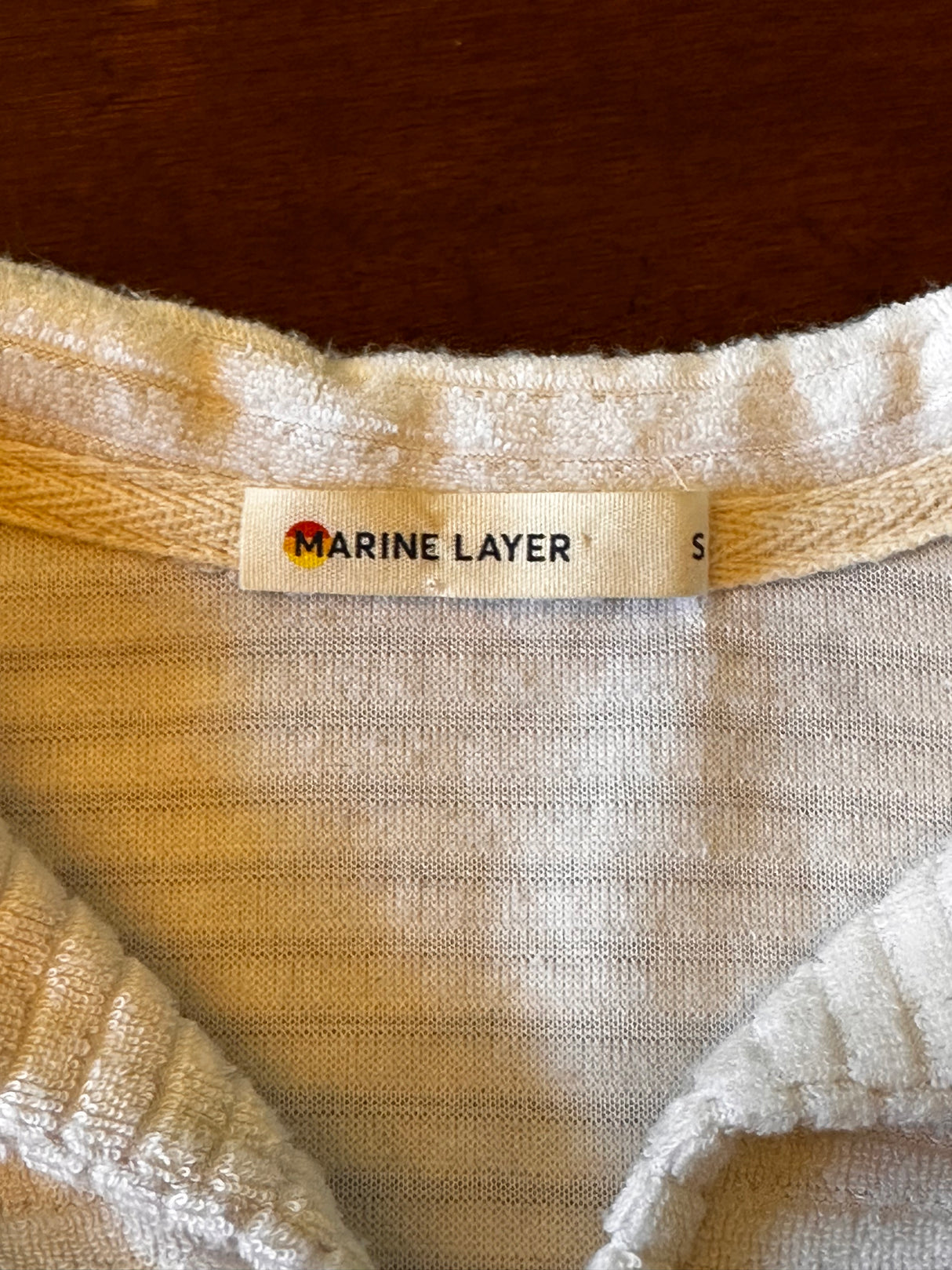 Marine Layer Neutral Terry Cloth Made In USA Preloved Romper Size Small*