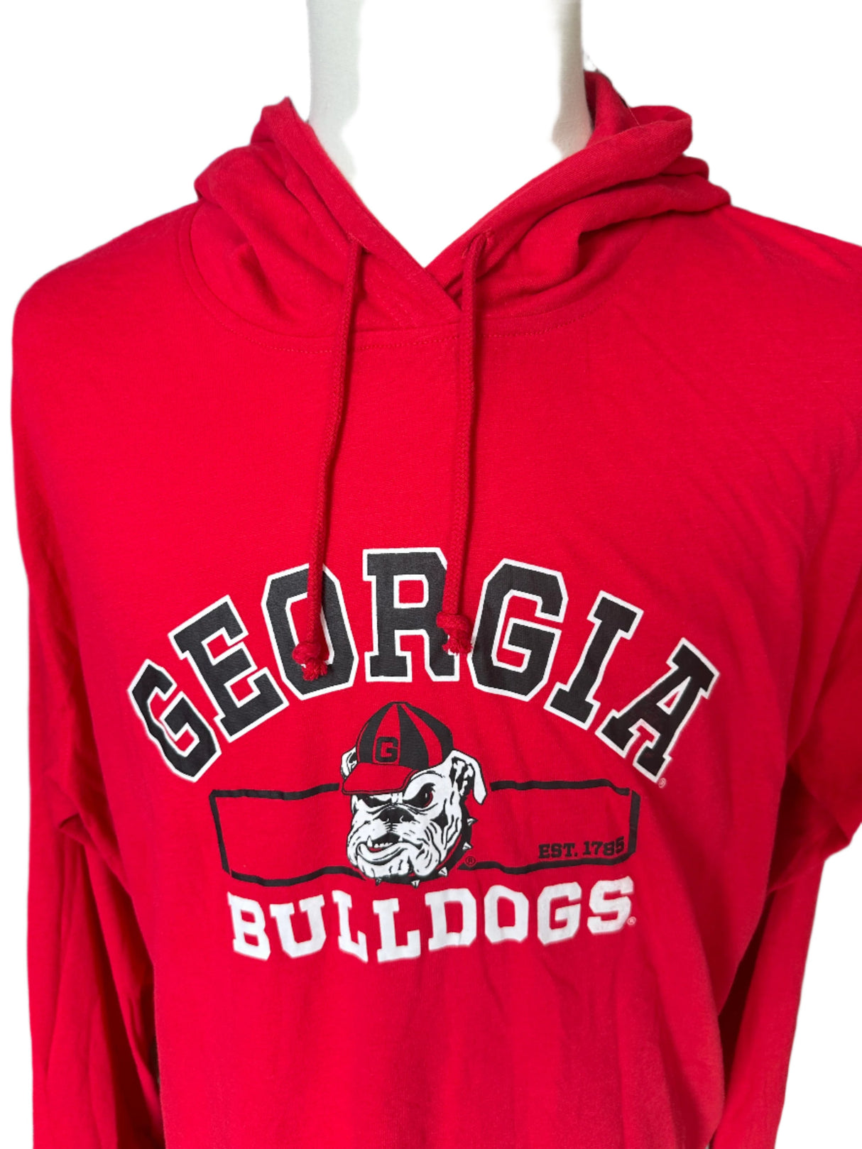 Champion Georgia State Bulldogs Mens Long Sleeve Hooded Red Tee 2XL