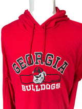 Champion Georgia State Bulldogs Mens Long Sleeve Hooded Red Tee 2XL