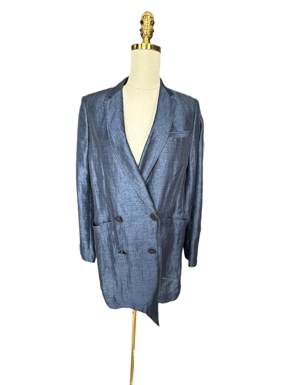 Rag & Bone Double Breasted Linen Silk Blend Vintage Blazer Size 6*