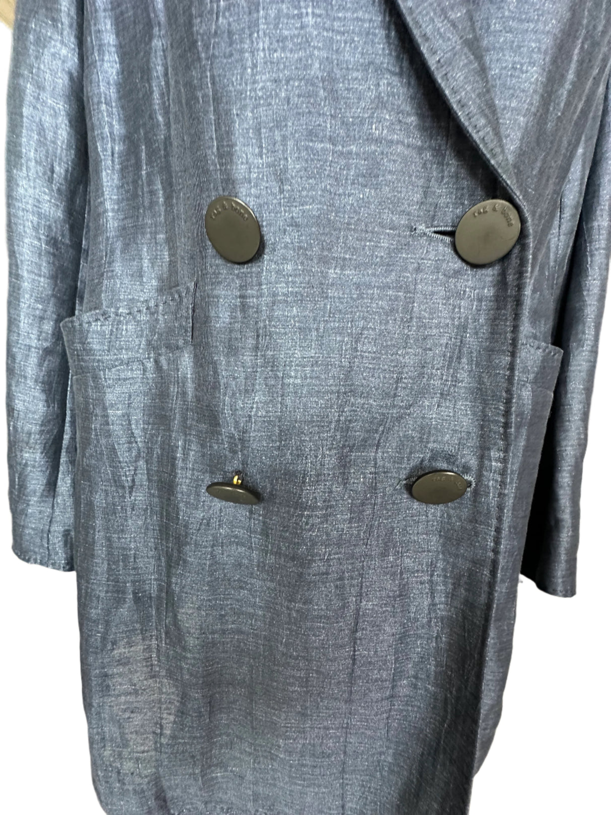 Rag & Bone Double Breasted Linen Silk Blend Vintage Blazer Size 6*