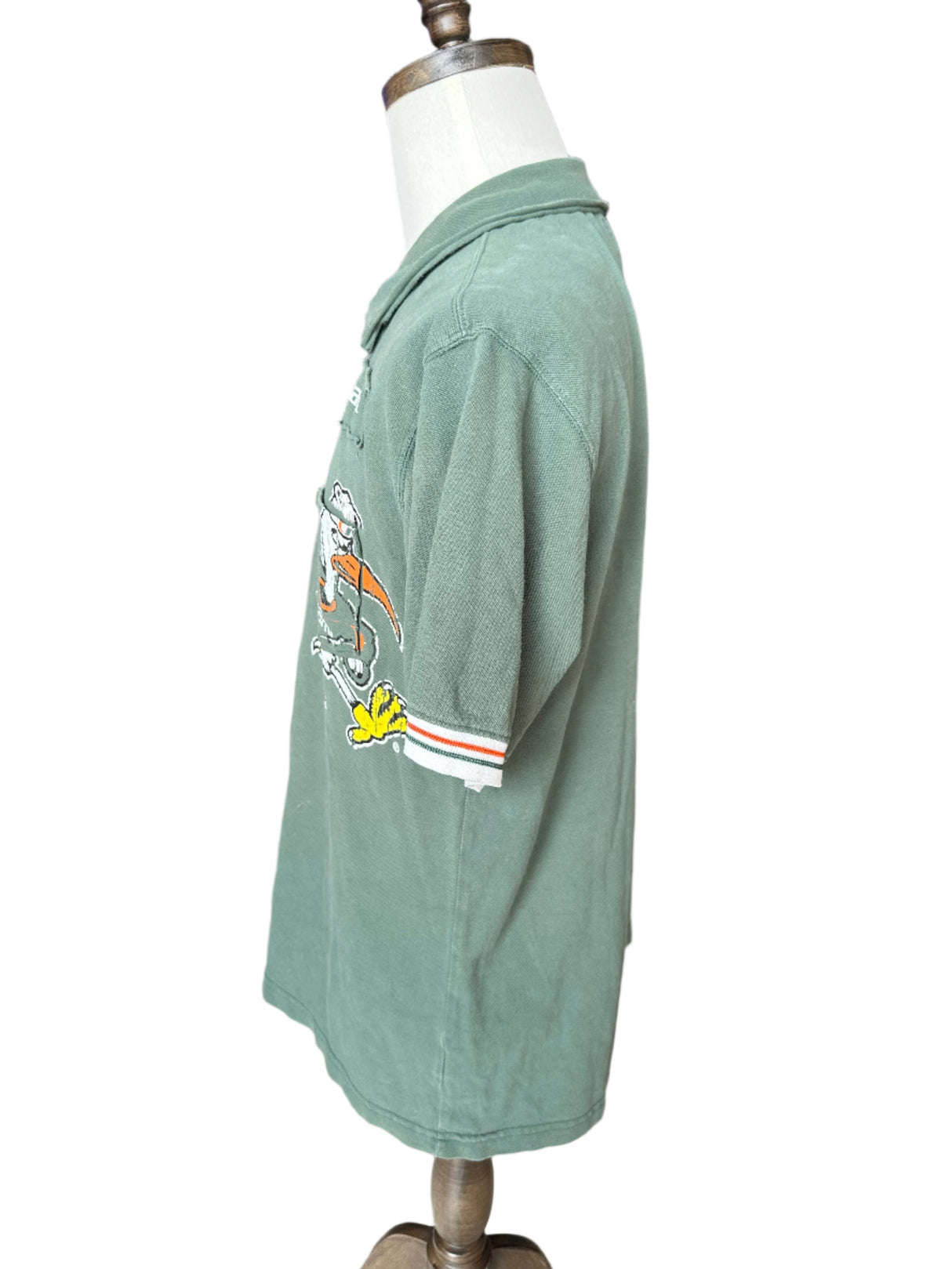 Red Jacket Brand Miami Hurricanes Vintage Mens Polo Size XL*