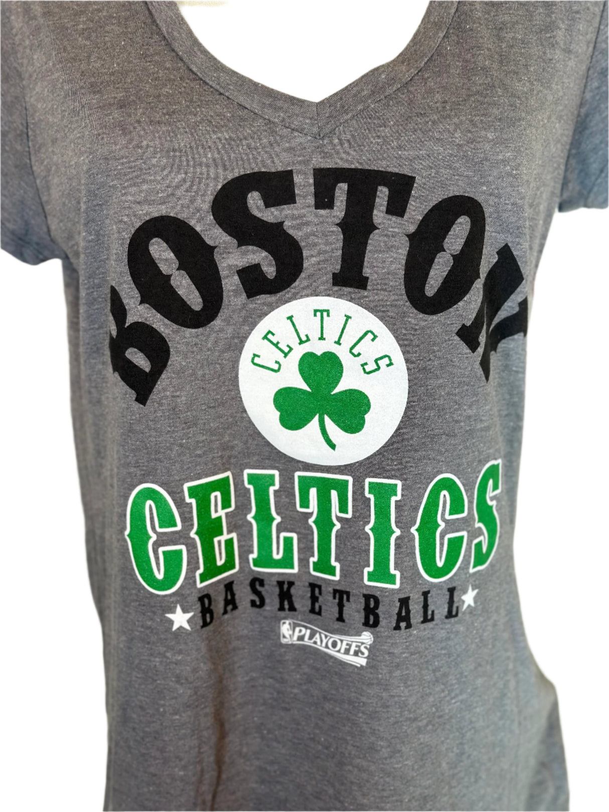 NBA Boston Celtics Womens Soft Cotton Grey Tee Size XL