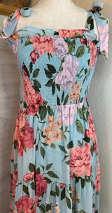 Flying Tomato Florida Floral Womens Vintage Maxi Dress Size Large*