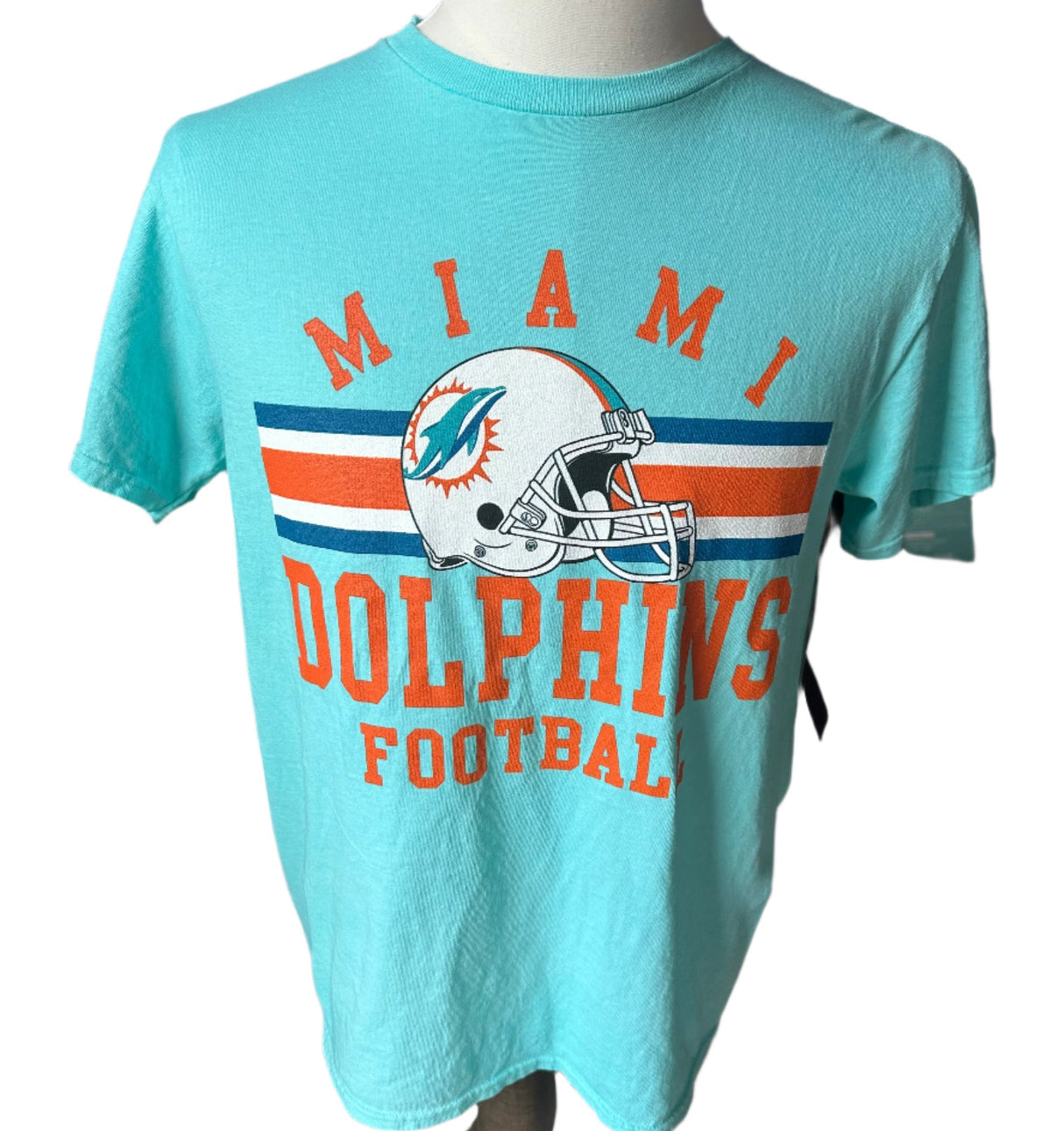 NFL Miami Dolphins Tiffany Blue Unisex Tee Size Medium