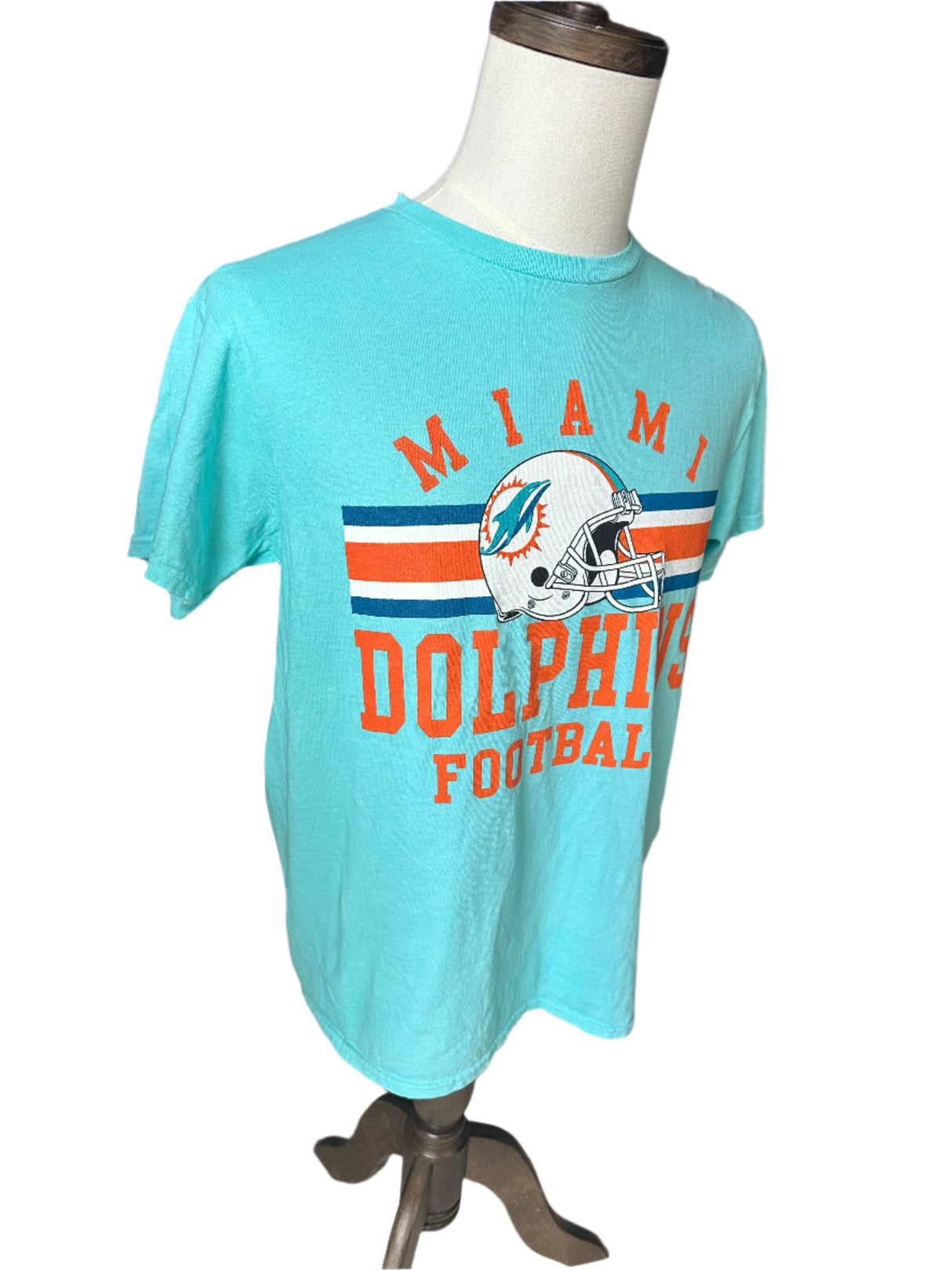 NFL Miami Dolphins Tiffany Blue Unisex Tee Size Medium