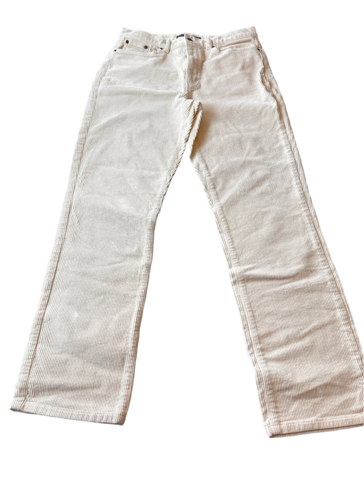 Lauren Jeans Co. Ivory Holiday Winter Cordoruy's Size 10