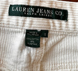 Lauren Jeans Co. Ivory Holiday Winter Cordoruy's Size 10