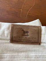 Lauren Jeans Co. Ivory Holiday Winter Cordoruy's Size 10