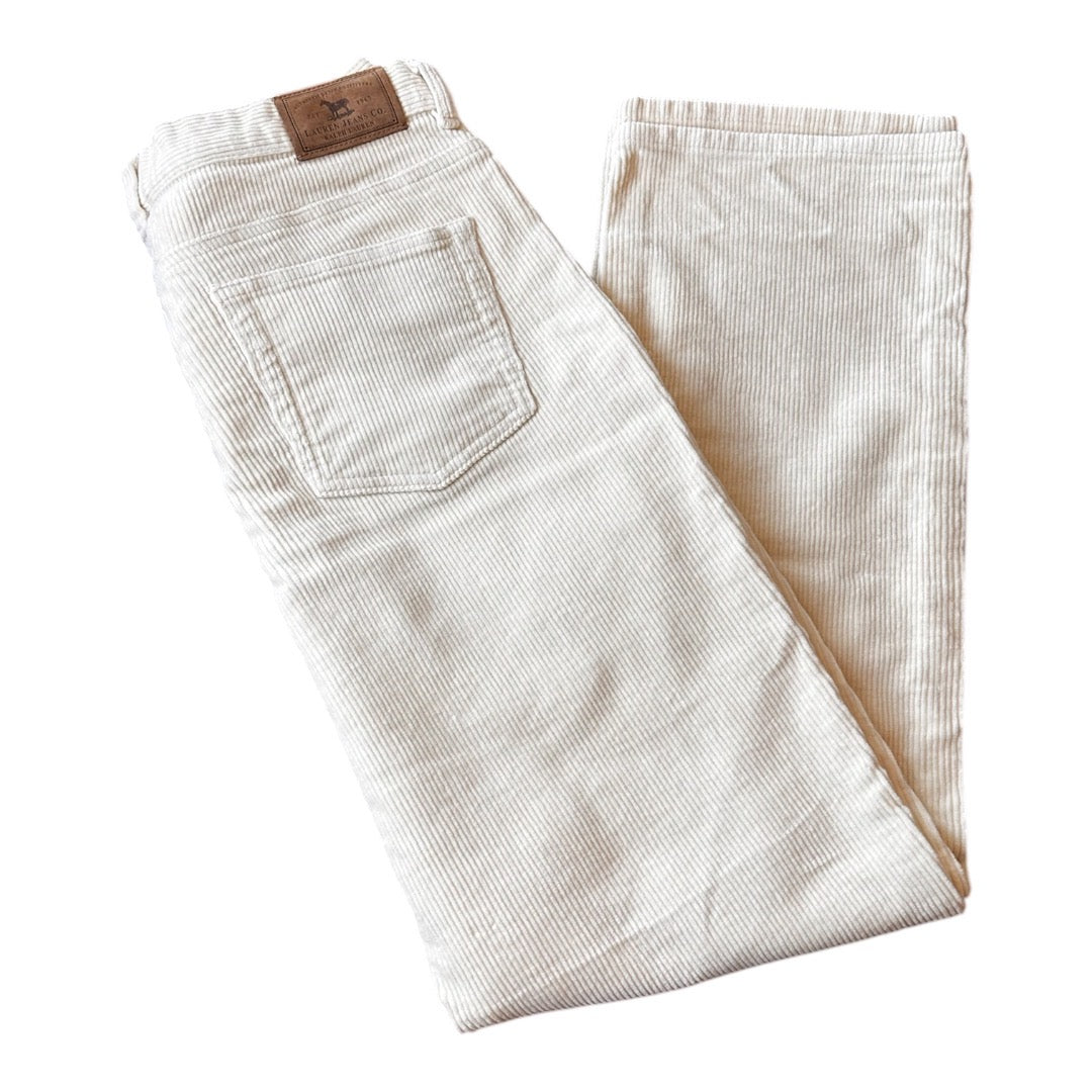 Lauren Jeans Co. Ivory Holiday Winter Cordoruy's Size 10