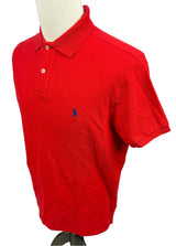 Polo by Ralph Lauren Custom Fit 100% Cotton Red Polo Shirt Size Large