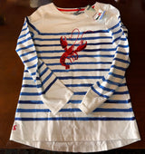 Joules Harbour Luxe Lobster Top Womens Size 2