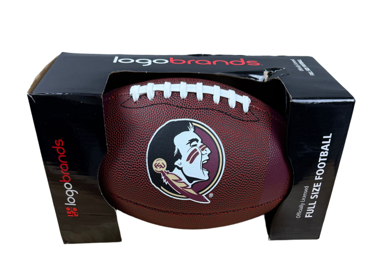 Logo Florida State University Seminoles Leather Full Size Football