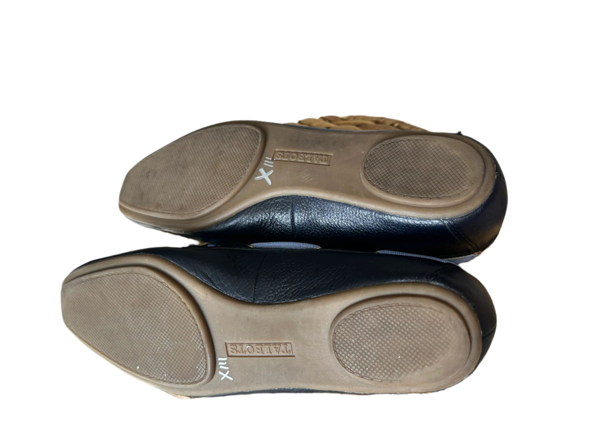 Talbots Becca Ribbon Driving Mocs Navy Floor Sample Size 8.5