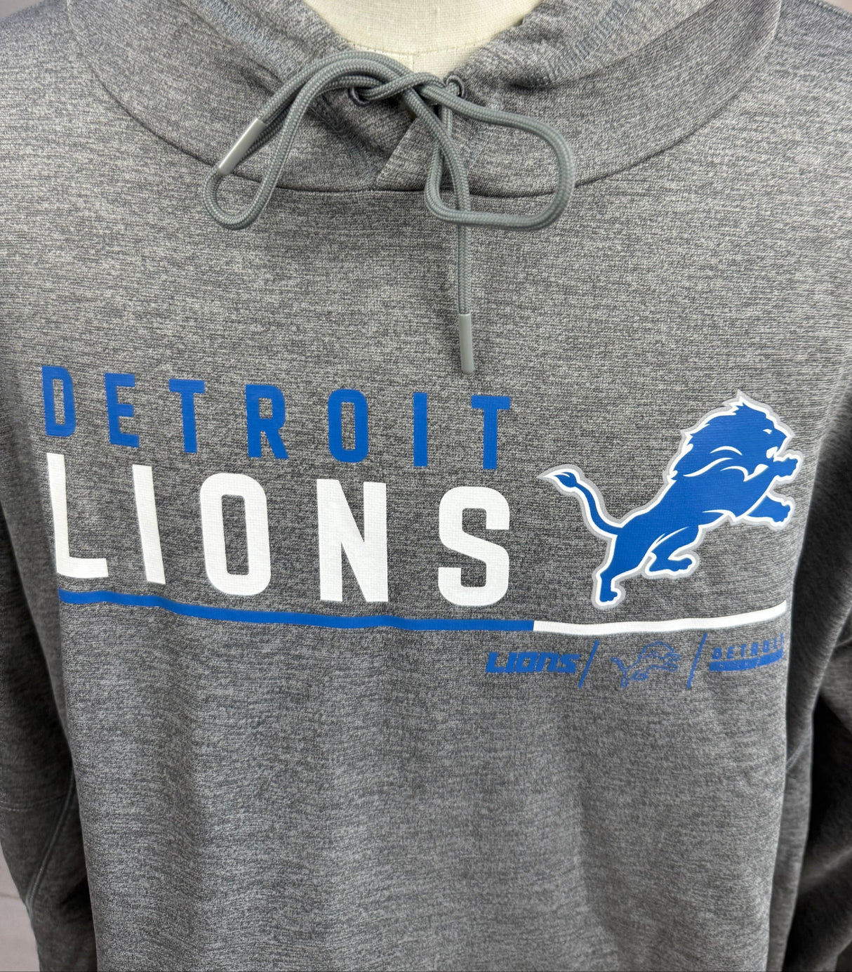 Nike Therma Fit NFL Detroit Lions Grey Hoodie Mens Size 3XL New