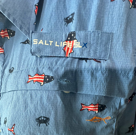 Salt Life SLX Performance Americana Vintage Fishing Shirt*