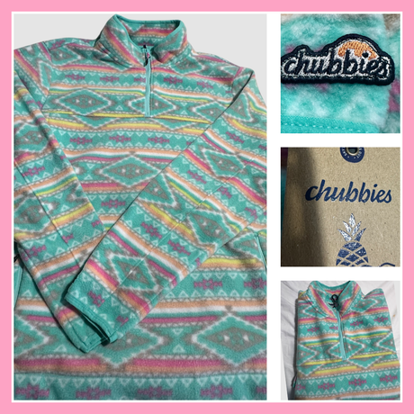 Chubbies Quarter Zip Pullover Womens Aztec Commander Fleece