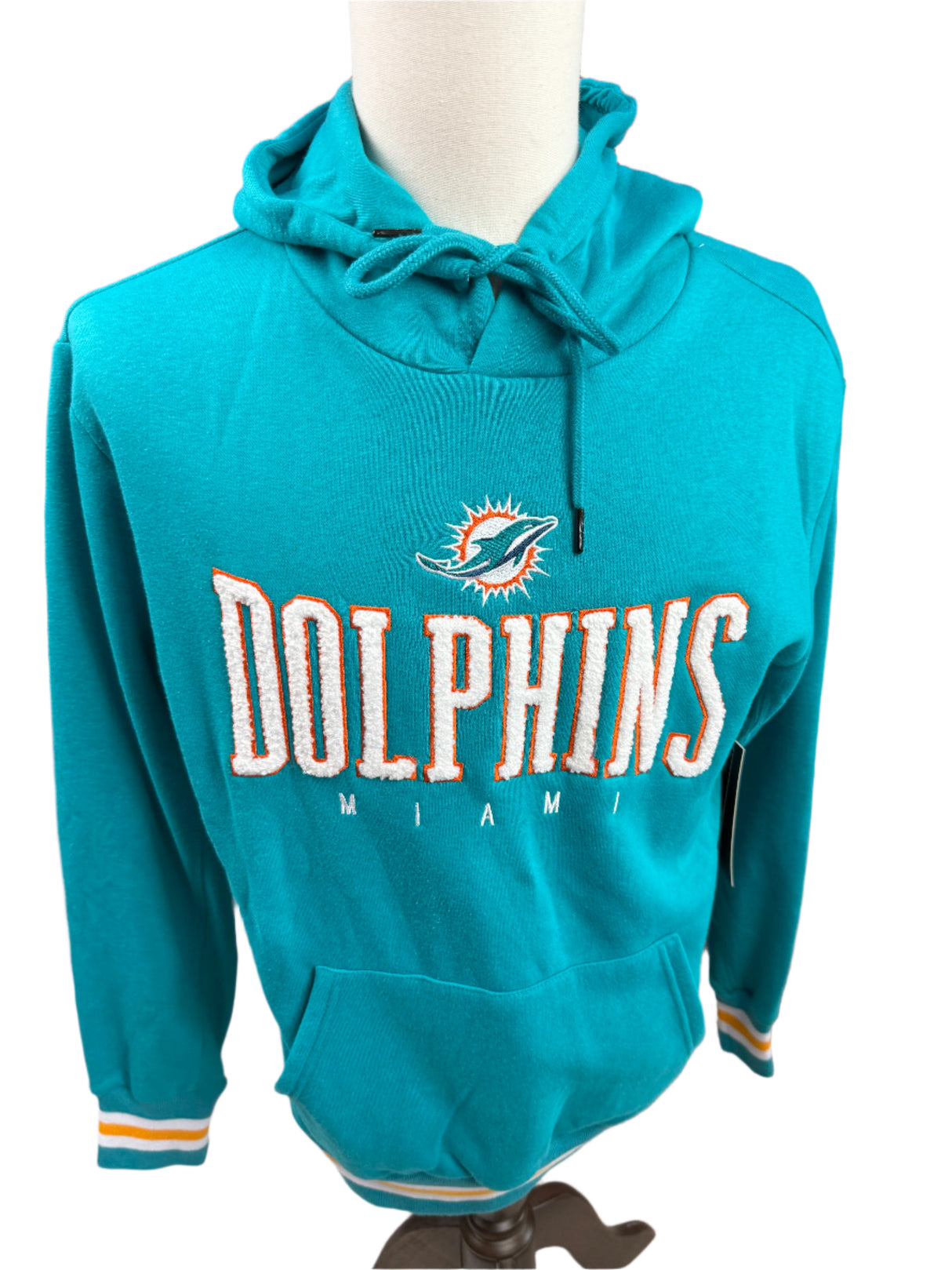 Ultra NFL Miami Dolphins Embroidered Varsity Hoodie Size Small New