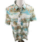 Thomas Sterling Age of Sail Moisture Wicking Stretch Button Shirt New