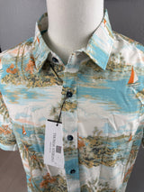 Thomas Sterling Age of Sail Moisture Wicking Stretch Button Shirt New