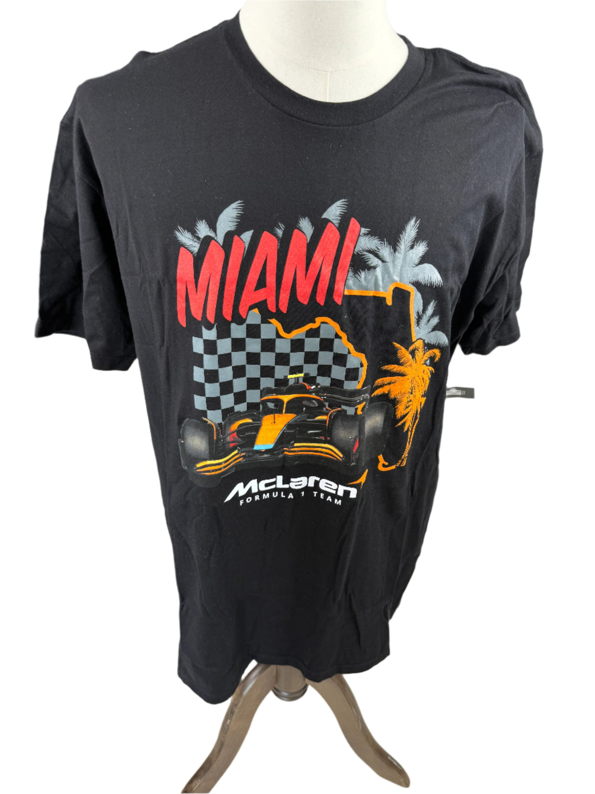 McLaren Miami Formula 1 Team Mens Black Cotton Tee Xlarge New