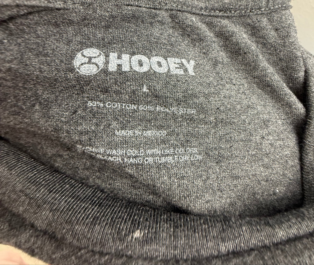 Hooey Aztec Logo Mens Cotton Grey Tee Size Large New