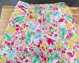 Pappagallo Flamingo Tropical Cotton Vintage Pants Size 6*