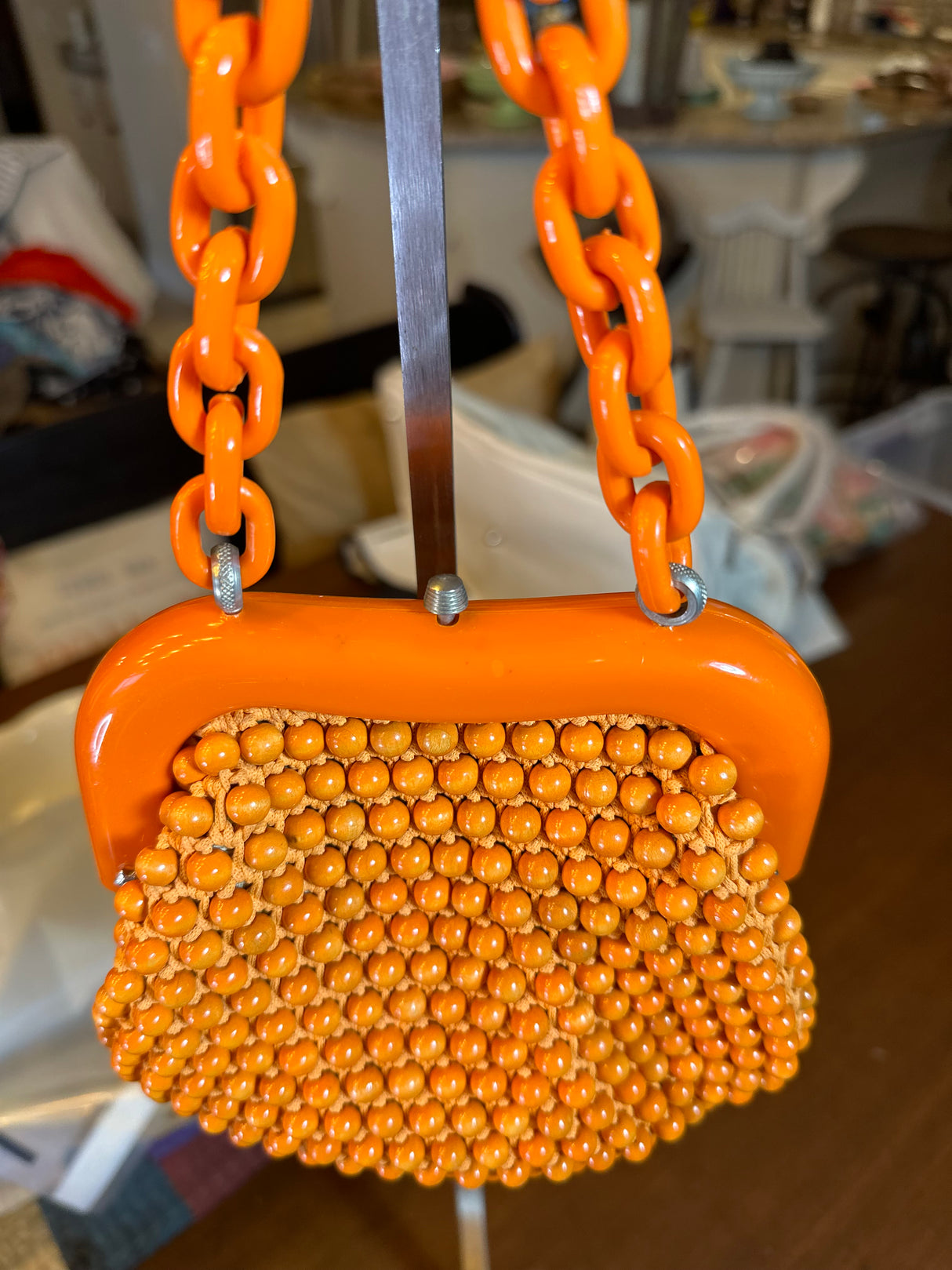 Handmade in Italy Orange Creamsicle Vintage Purse*