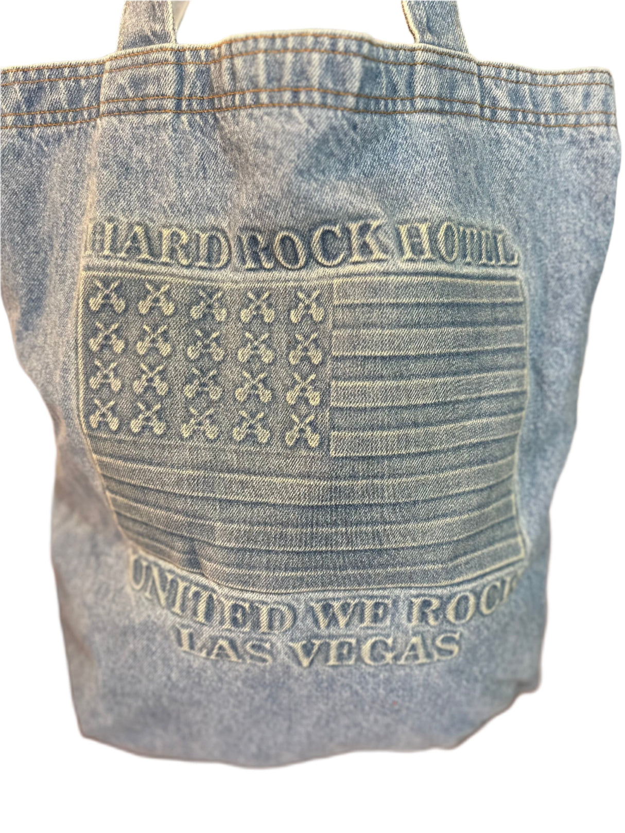 Hard Rock Hotel Las Vegas United We Rock Vintage Denim Shoulder Bag*