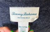 Tommy Bahama Heather Navy Knit Mens Reversible Preloved Henley 2XLT