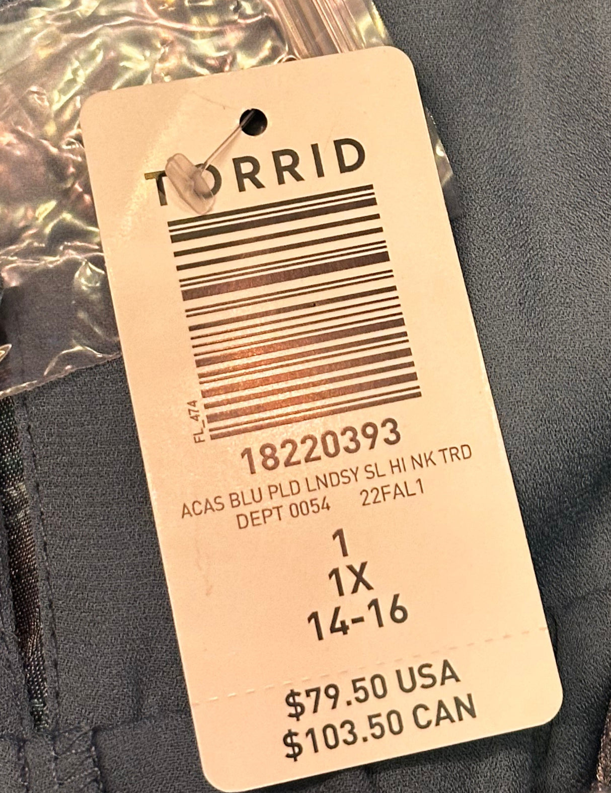 Torrid Acqua Blue Plaid Lindsey Hi Neck Sleeveless Dress 1X New
