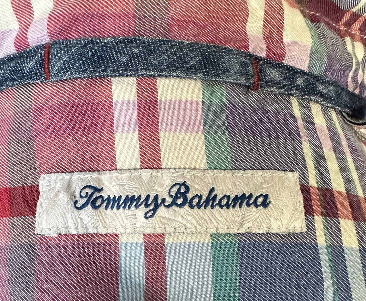 Tommy Bahama Plaid Vintage Preloved Mens Oxford Size XXL*