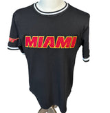 Pro Standard Miami Heat Classic Chenille Mens Vintage Tee Size Medium*