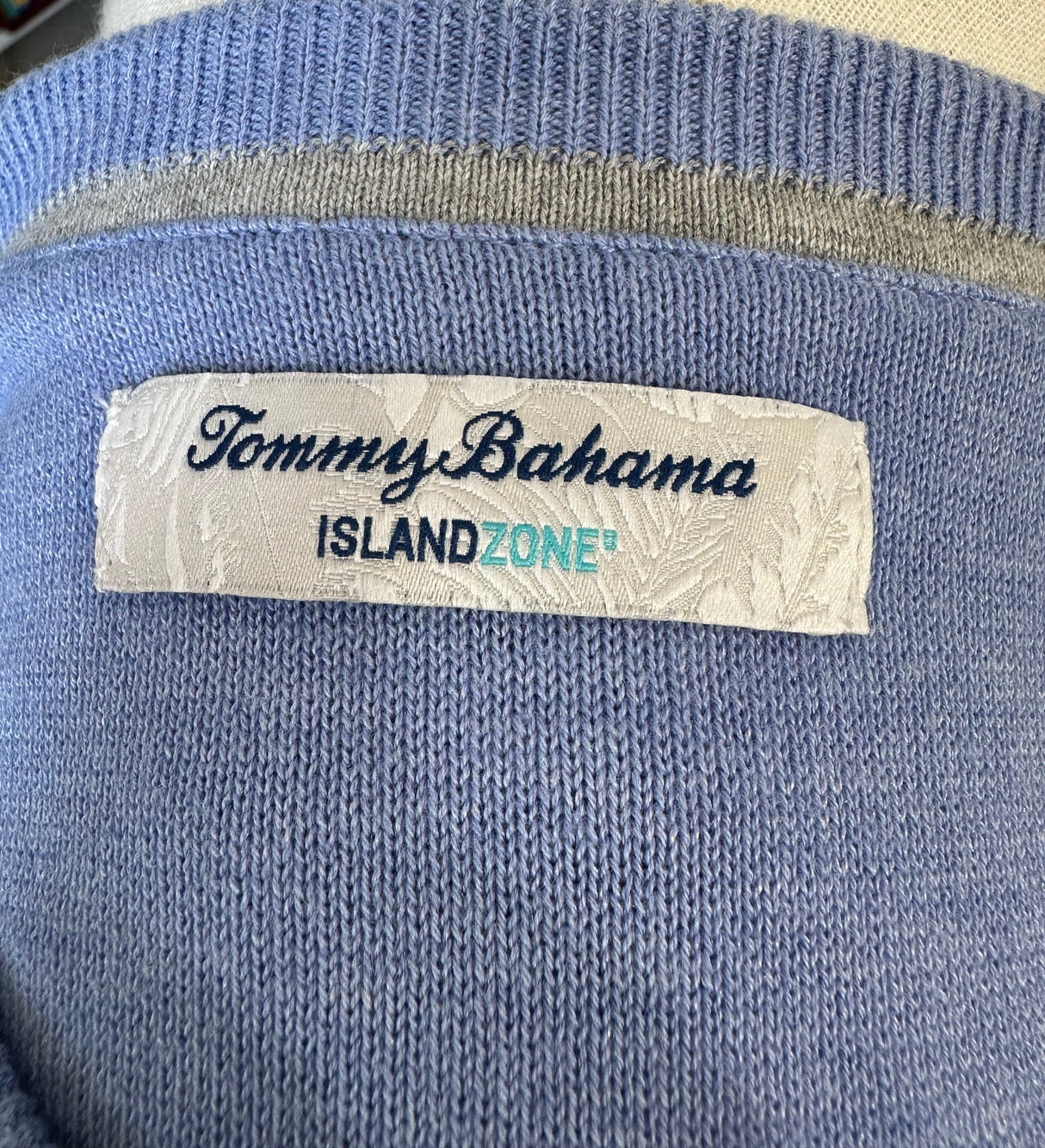 Tommy Bahama Island Zone Blue  Mens Coolmax Preloved Sweater 2XL*