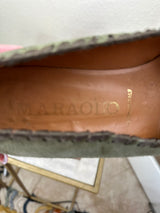 Maraolo Italy Olive Green Suede Comfort Flats Preloved Size 7.5*