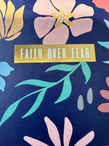 Floral Faith over Fear 100 Page Spiral Bound Notebook