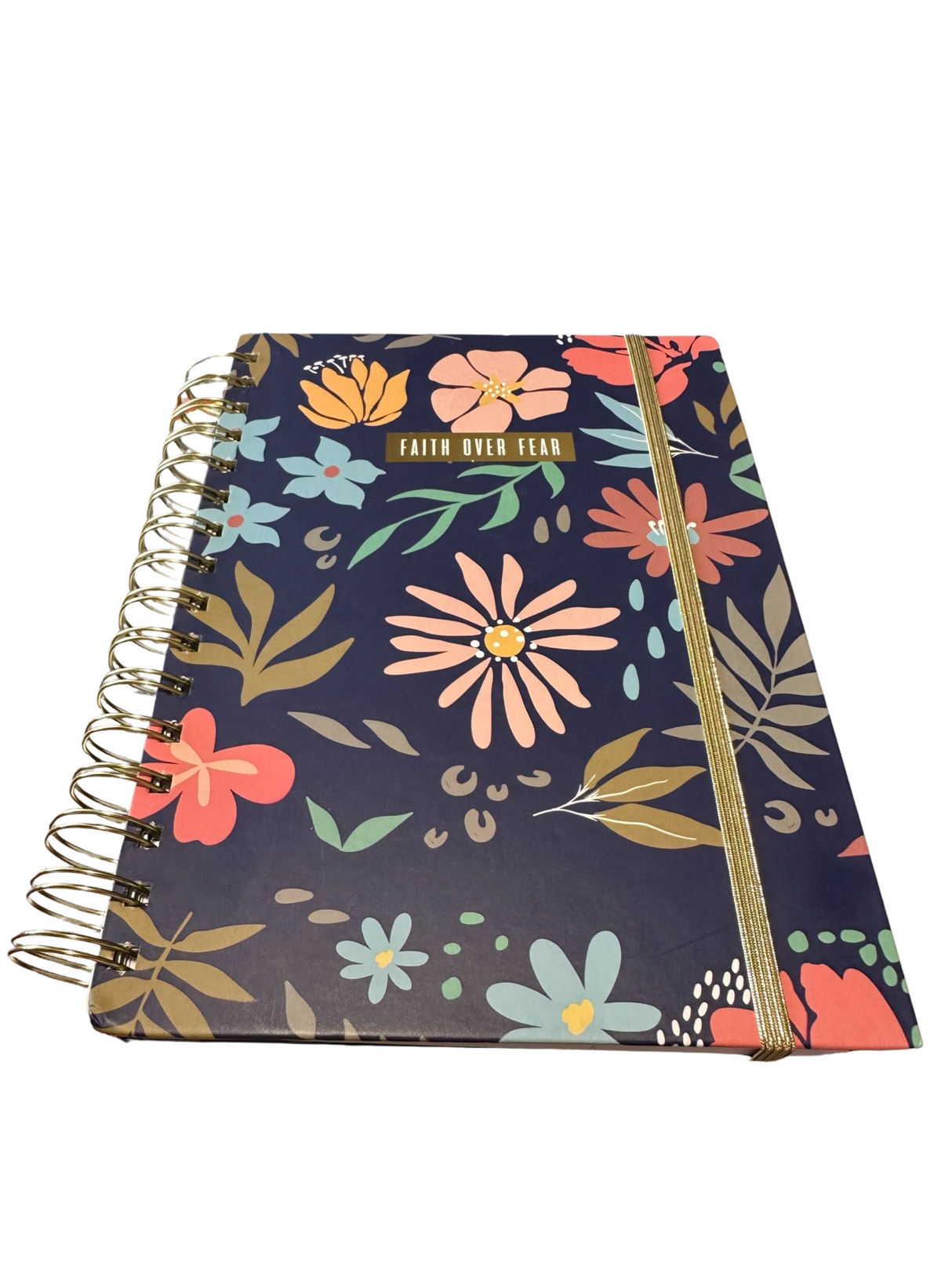 Floral Faith over Fear 100 Page Spiral Bound Notebook